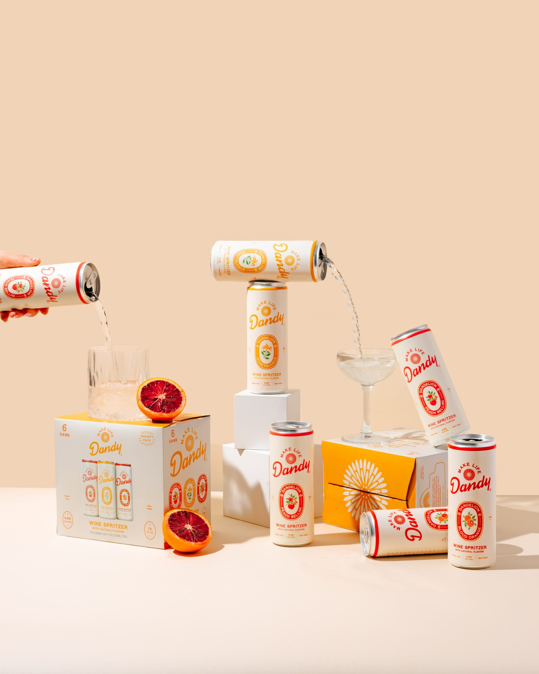Product photo dandy wine spritzer by Tyler Nix